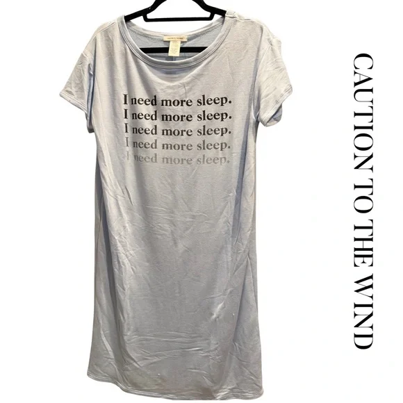 NWT | Sleepshirt | “I Need More Sleep” | Blue | Large - Picture 1 of 1